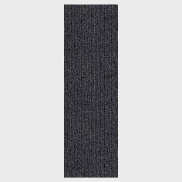 PLAYA RUG Heavy Duty Solid Black 36 in. W x 24 ft. L Indoor/Outdoor Runner Rug/Stair Runner 72 sq. ft.