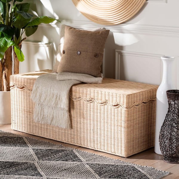 Damita Natural Rattan Ottoman