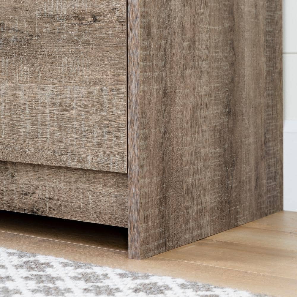 Weathered Oak Farmhouse Double Dresser with Soft Close Drawers