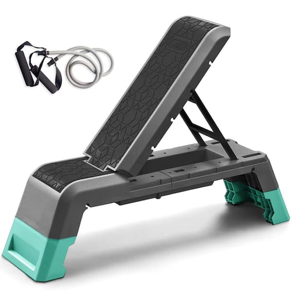 3.93 ft. L x 2.37 ft. H x 13.6 in. W Plastic Multifunctional Aerobic Deck with Cord Work Platform, 330 lbs. Black