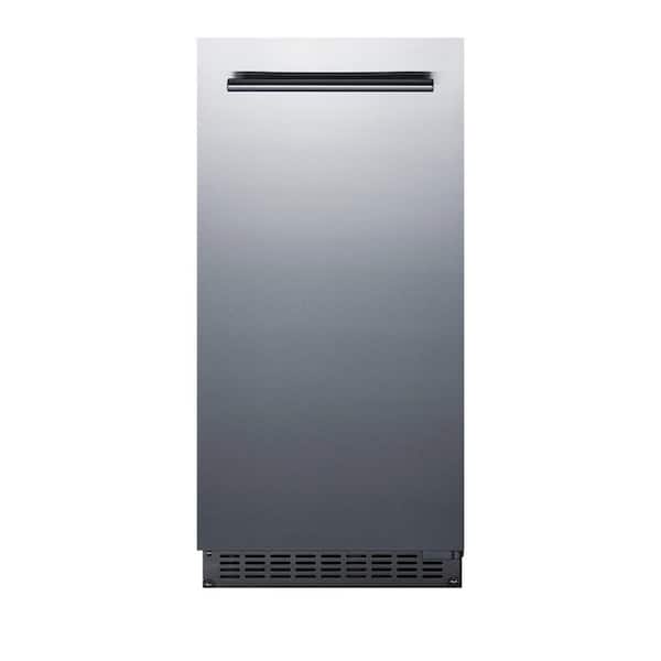 Summit Appliance 15 in. 62 lb. Built-In Ice Maker in Stainless Steel
