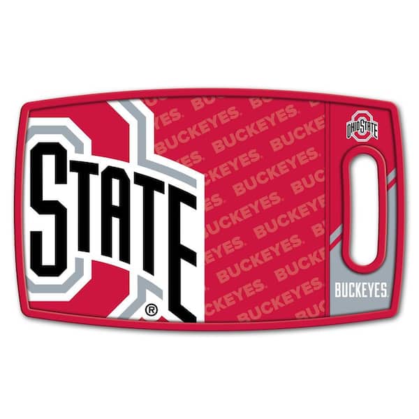 NCAA Ohio State Buckeyes Logo Series Cutting Board 9in x 0.5in- Rectangle- Manufactured Wood and polypropylene