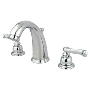 Royale 8 in. Widespread 2-Handle Bathroom Faucets with Plastic Pop-Up in Polished Chrome