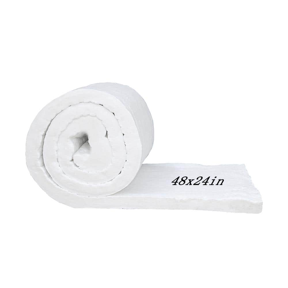 48 in. x 24 in. Ceramic Fiber Blanket Fireproof Insulation Baffle Rated to 2400F for Furnace, Forging, Kiln and Stove price history on PriceWatchPro