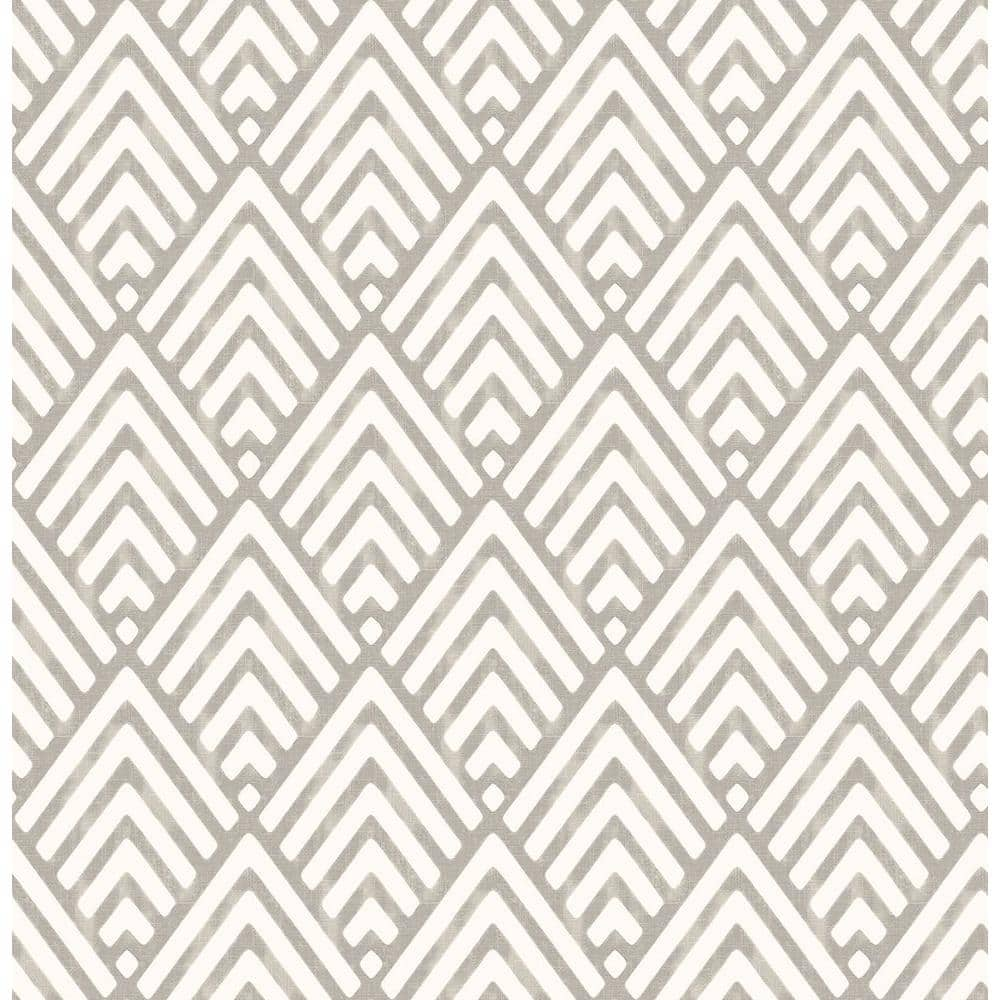 Vertex Charcoal Diamond Geometric Paper Strippable Roll (Covers 56.4 sq. ft.) -  A-Street Prints, 2625-21825