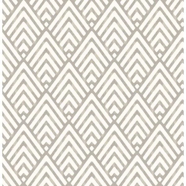 A-Street Prints Vertex Charcoal Diamond Geometric Paper Strippable Roll (Covers 56.4 sq. ft.)