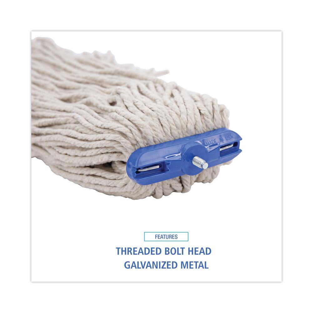 16oz White Cotton Cut-End Lie-Flat Wet Mop Head