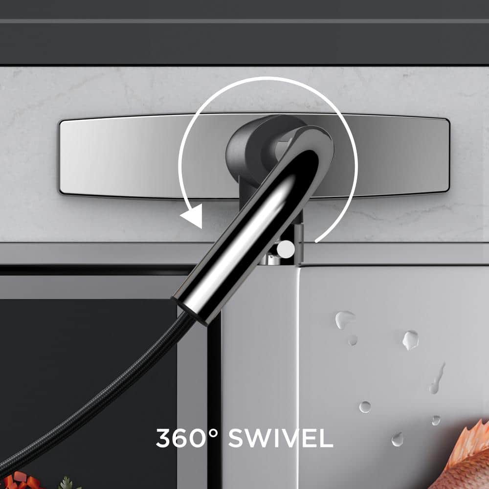 Chrome Pull-Down Kitchen Faucet with Ceramic Valve