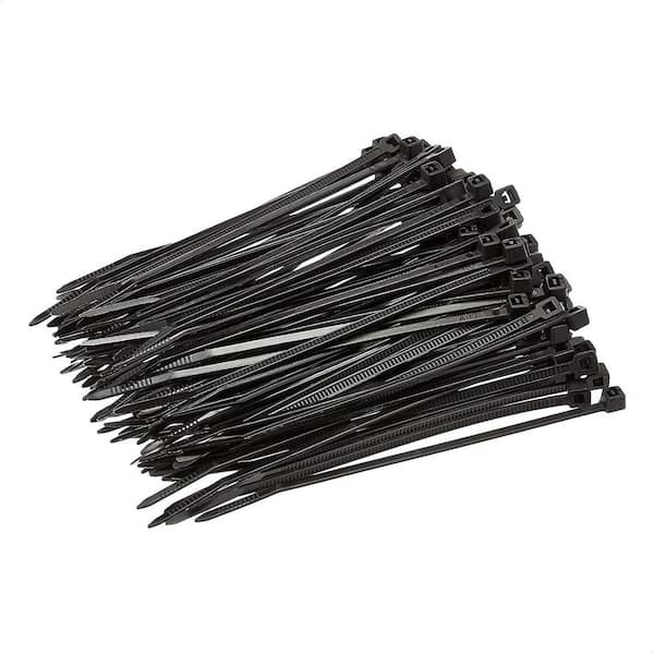 4 in. Cable Zip Tie 17 lbs. Multi-Purpose Self-Locking Black (1000-Pack)