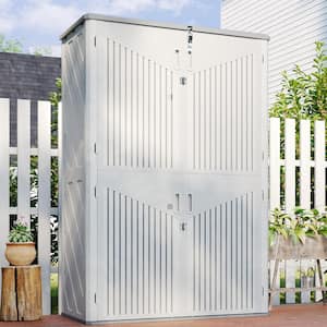 4.3 ft. W x 2.4 ft. D Plastic Shed with Double Door (9.5 sq. ft.)