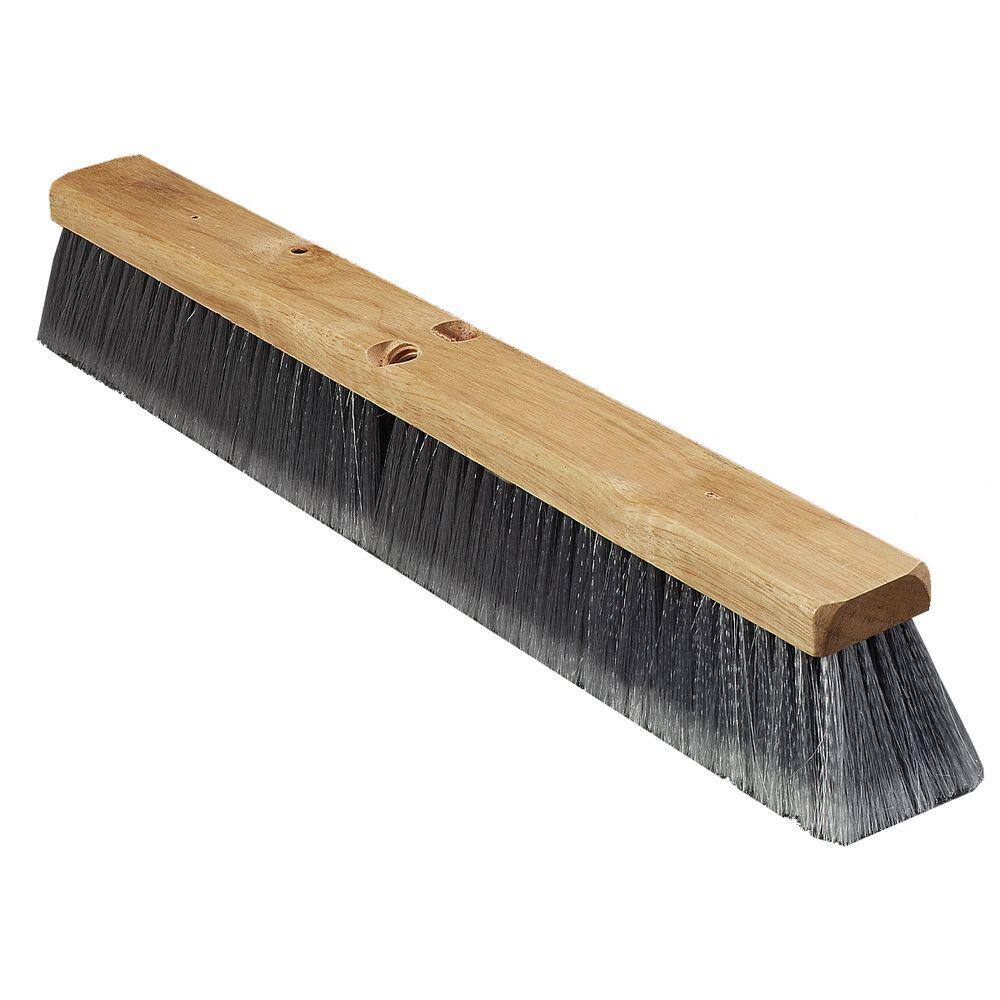 Carlisle 18 in. Flagged Polypropylene Bristled Fine Floor Brush in Gray (12-Case)