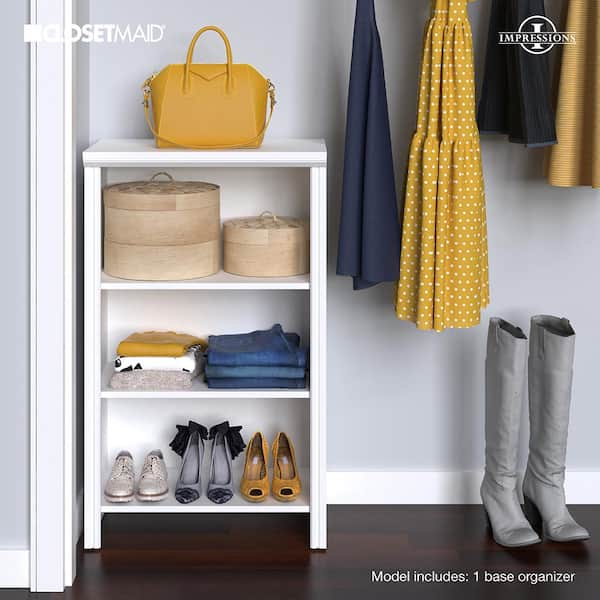 Impressions 25 in. W White Base Organizer for Wood Closet System