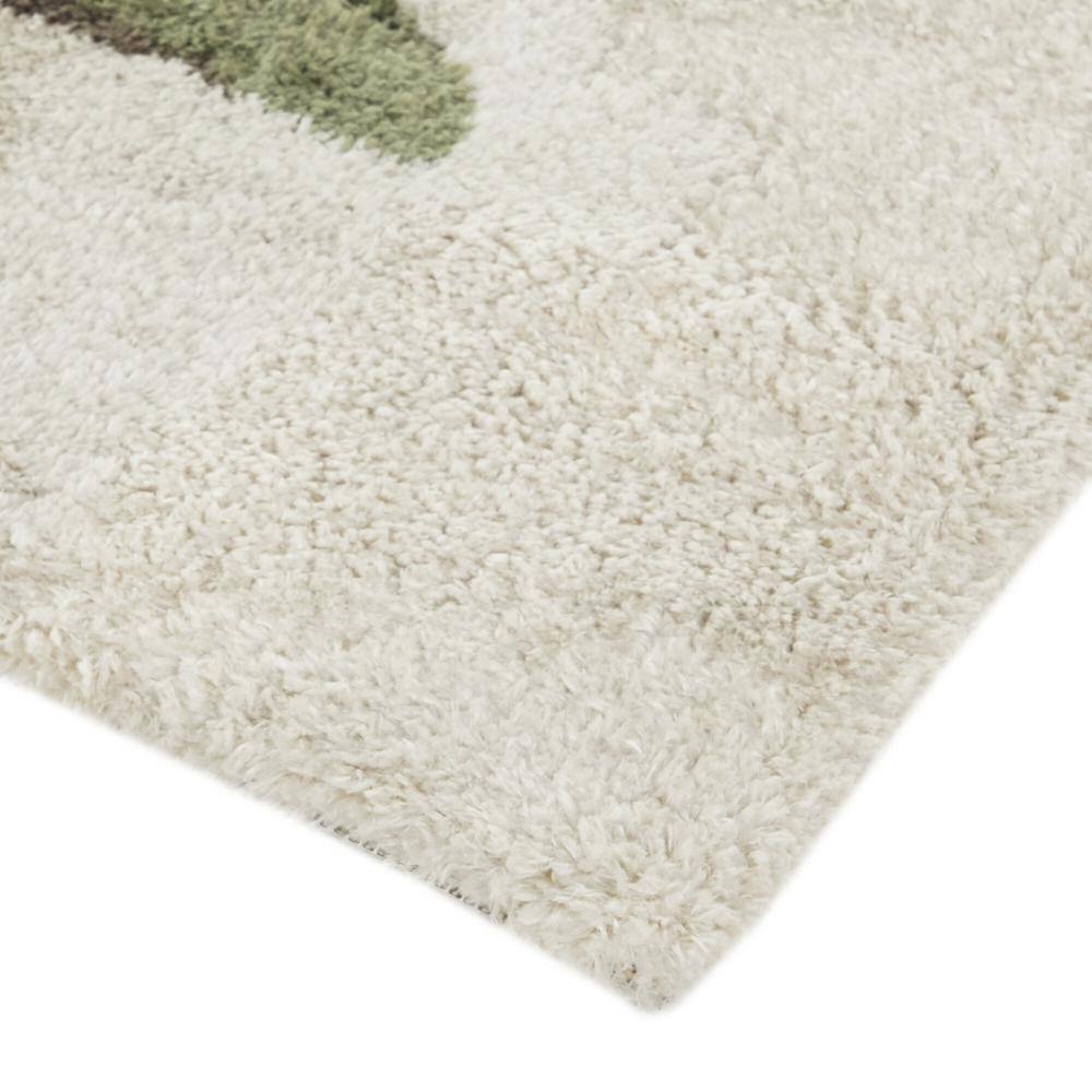 Serpieri Cream and Green Synthetic Kids' Rug 4' x 6'