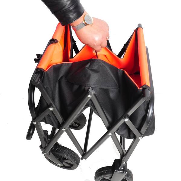 Siavonce 4.14 cu. ft. Steel Garden Cart Folding Wagon Garden