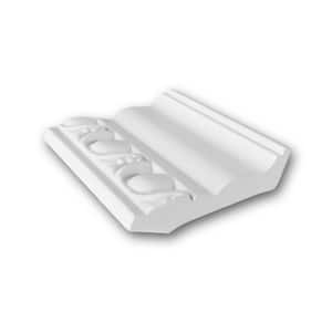 1-5/8 in. D x 3 in. W x 4 in. Egg and Dart Primed White Polyurethane Crown Moulding Sample