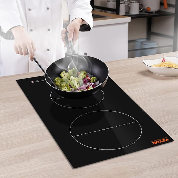 Electric Cooktop 12 in. 2 Burners Induction Stove Top 3000-Watt Built-In Magnetic Cooktop