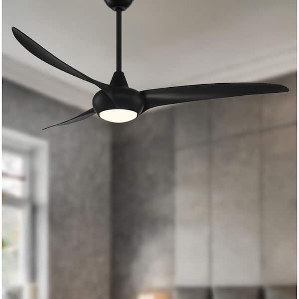 MINKA-AIRE Light Wave 65 in. Integrated LED Indoor Coal Black