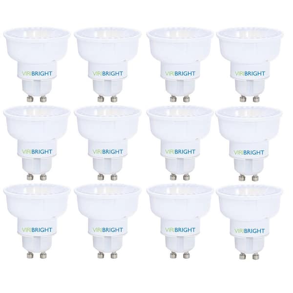 Viribright 35-Watt Equivalent (4,000K) MR16 Dimmable GU10 Base ENERGY STAR Halogen Replacement LED Light Bulb Cool White (12-Pack)