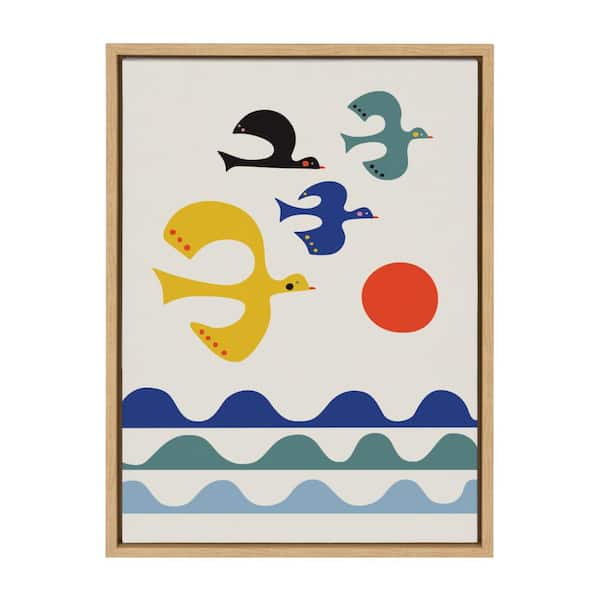 Kate and Laurel Sylvie "Flock of Birds" by Rachel Lee of My Dream Wall 24 in. x 18 in. Framed Canvas Wall Art