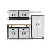 Gladiator 11-Piece Steel Garage Storage System in Silver (103 in. W x ...