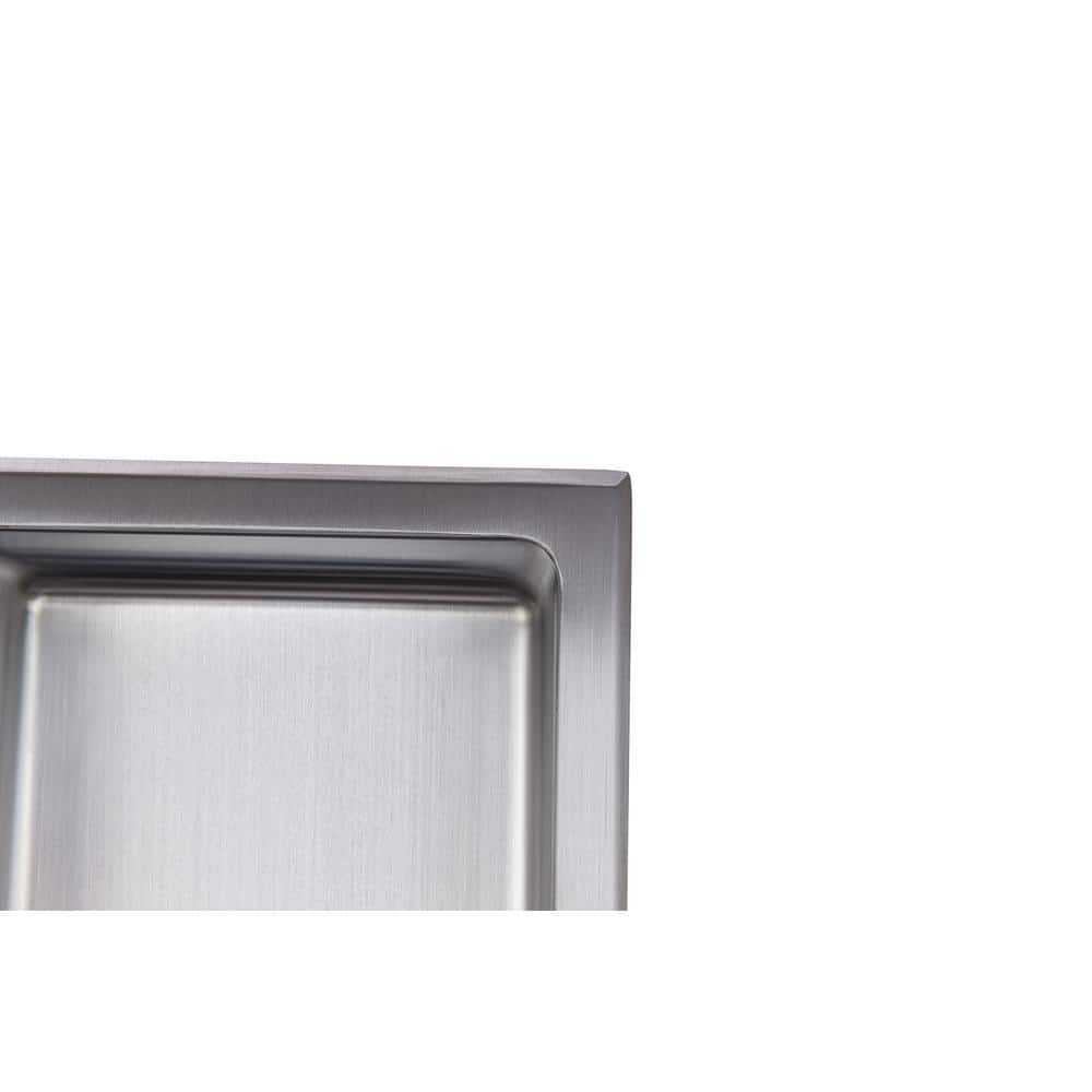 Brushed Stainless Steel Triple Shelf Shower Niche