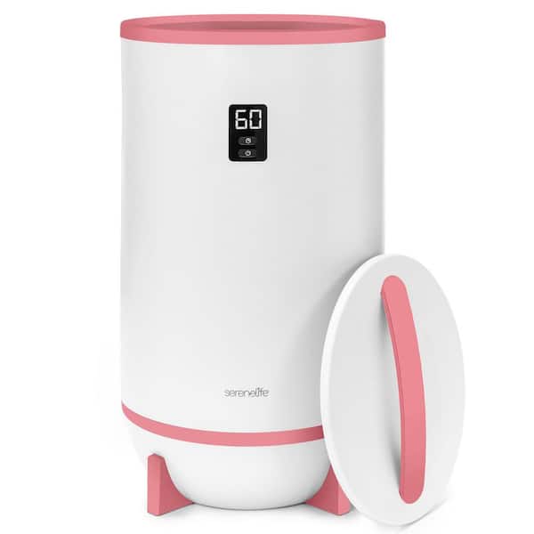 Luxury Electric Towel Warmer-Single Touch, Holds 2 Pieces of Large Bath Towels, Pink, 20L Capacity-SLTLW600