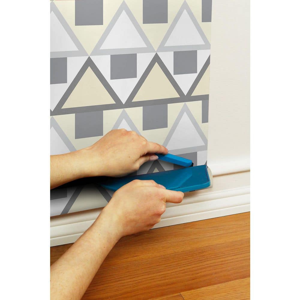 Grey and Yellow Geometric Peel and Stick Wallpaper