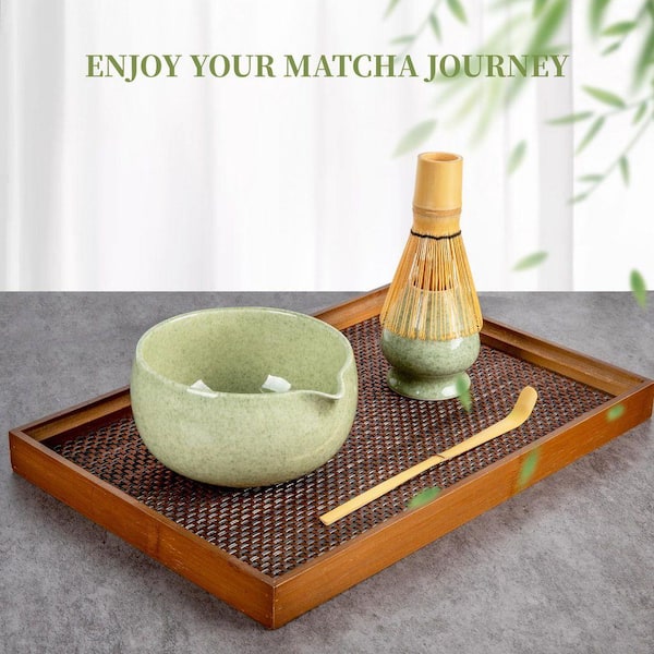 JFVKAF Matcha Whisk Set with Bowl, Ceramic Making Kit Includes