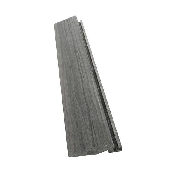 AURA 0.75 in x 3.75 in. x 24 in. Polymer Gray Deck Tile