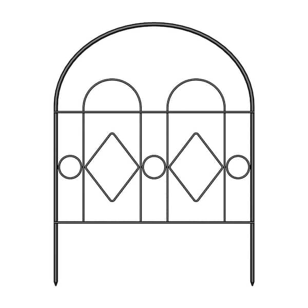 Oumilen 16.5 in. L x 12.6 in. W, Two Arches Garden Decorative Fence, No-Dig Fence, Rustproof Wire Mesh Panels (35-Pieces)