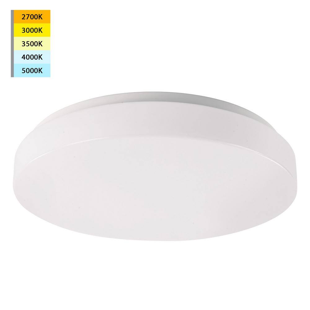 Blo 15" White LED Energy Star Flush Mount with Acrylic Diffuser