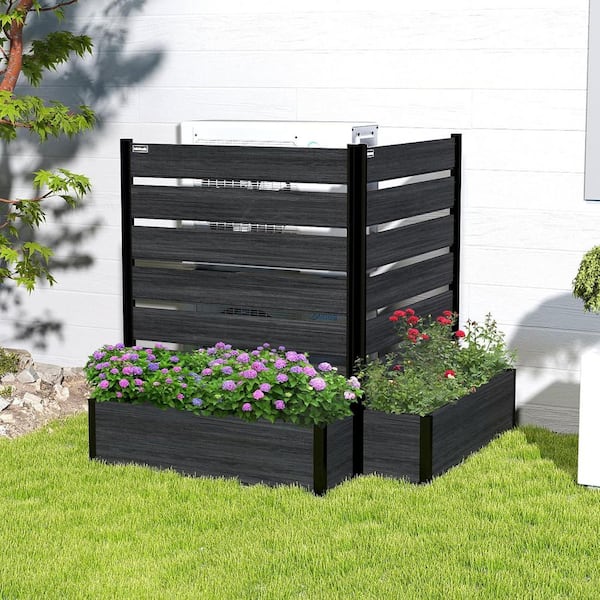 mondaria 14 in. W x 59 in. H Black Composite Wood Panels Planter