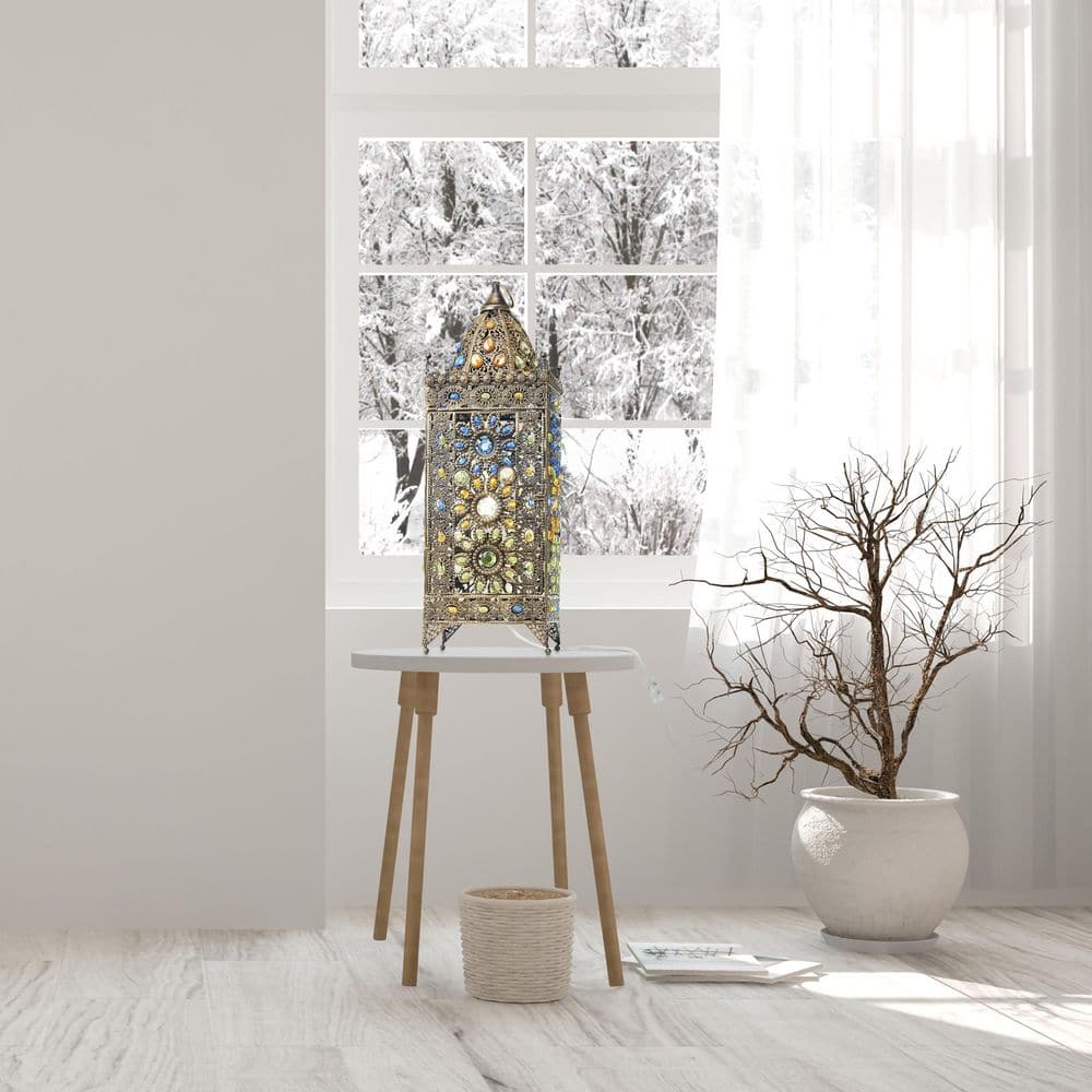 Chennai 24 in. Gold Indoor Jeweled Table Lamp price history on PriceWatchPro