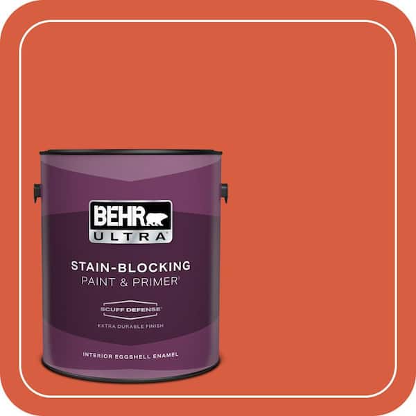 BEHR ULTRA 1 gal. #200B-7 Fireglow Extra Durable Eggshell Enamel Interior Paint & Primer