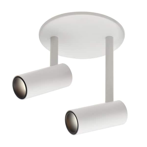 KUZCO Downey 3 in. 1 Light 11-Watt White Integrated LED Semi-Flush Mount