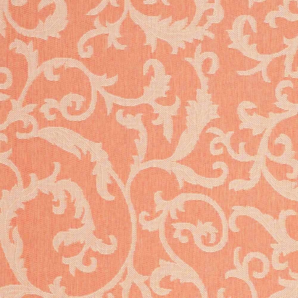 Terracotta & Natural 9'x12' Reversible Flat Woven Indoor/Outdoor Rug
