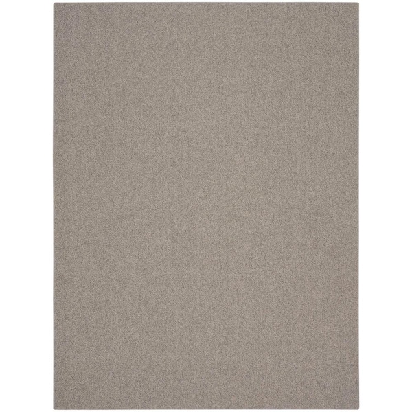 Natural Harmony Four Square Cobblestone 9 ft. x 12 ft. Custom Area Rug with Pad