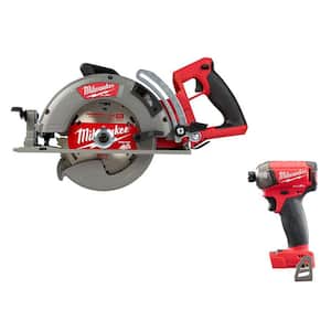 M18 FUEL 18V Lithium-Ion Cordless 7-1/4 in. Rear Handle Circular Saw W/M18 FUEL SURGE 1/4 in. Hex Impact Driver