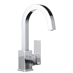 Single Handle Single Hole Stainless Steel Bar Faucet with cUPC Supply Lines in Polished Chrome