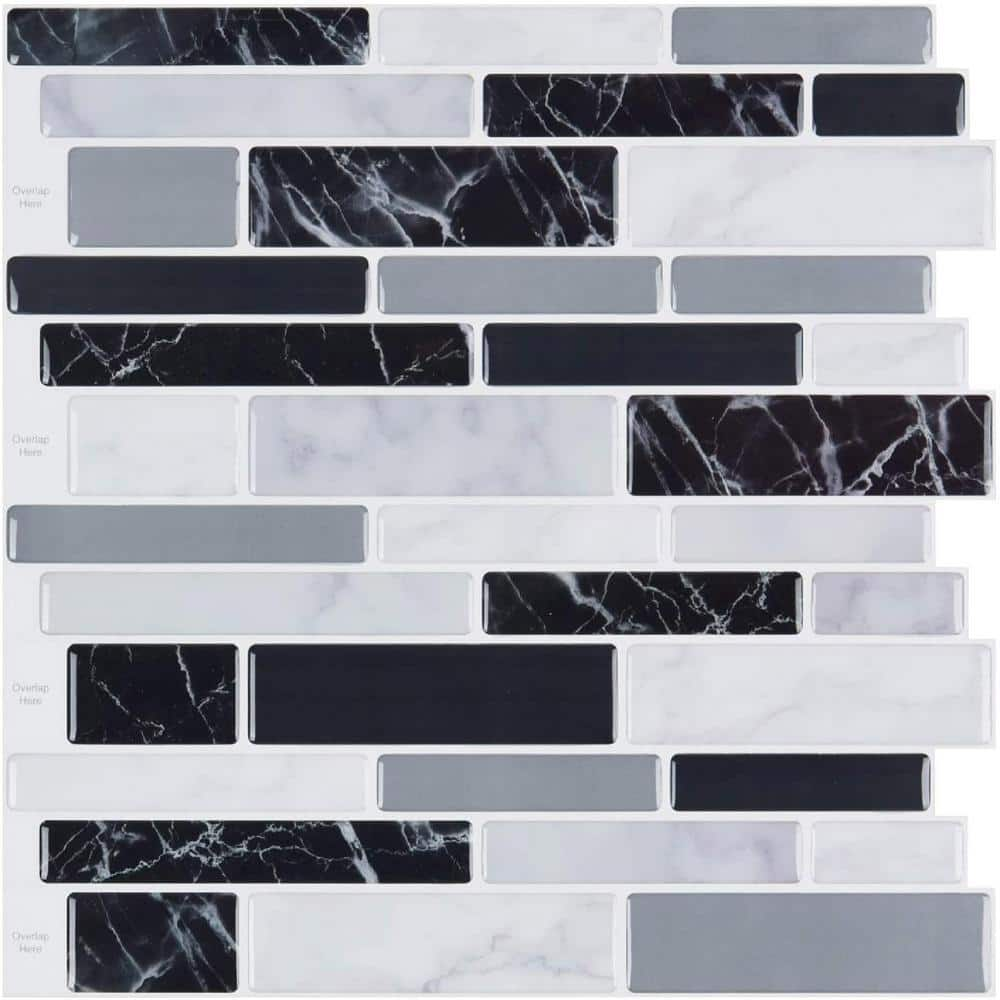 LONGKING Teal 20-Sheet Peel and Stick Backsplash Tile Sticker, 12x12  (Thicker Design)