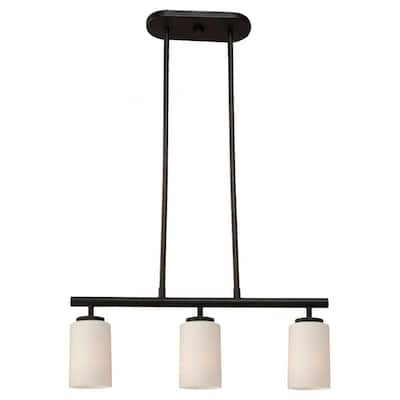 Oslo 3-Lights Midnight Matte Black Linear Island Hanging Pendant