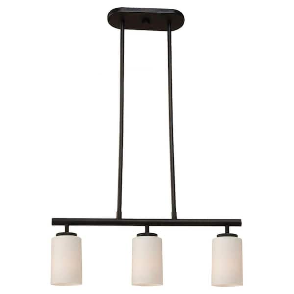 Generation Lighting Oslo 3-Lights Midnight Matte Black Linear Island Hanging Pendant