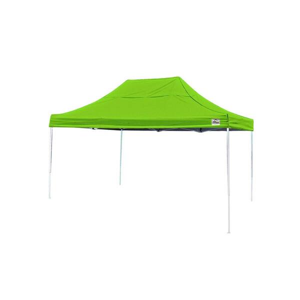 ShelterLogic 10 ft. x 15 ft. Pop-Up Canopy in Spring Green Cover with Black Bag