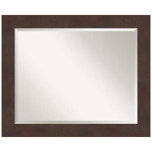 Wildwood Brown 33 in. H x 27 in. W Framed Wall Mirror