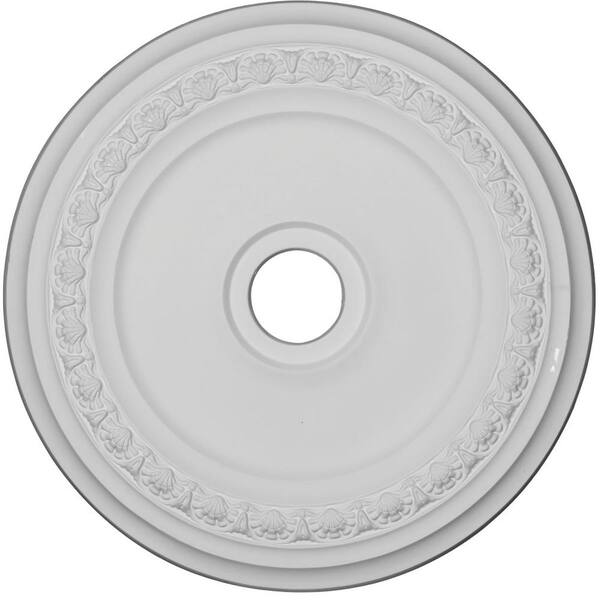 Ekena Millwork 24-5/8 in. x 3-3/4 in. ID x 1-1/2 in. Salford Urethane Ceiling Medallion, Primed