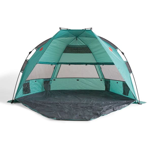 OmniCore Designs InstaShade XL 4 Person Pop Up Easy Set Up Beach Tent Green