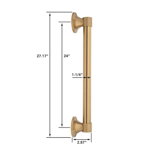 Glacier Bay 24 in. Transitional Style Grab Bar in Matte Gold 068