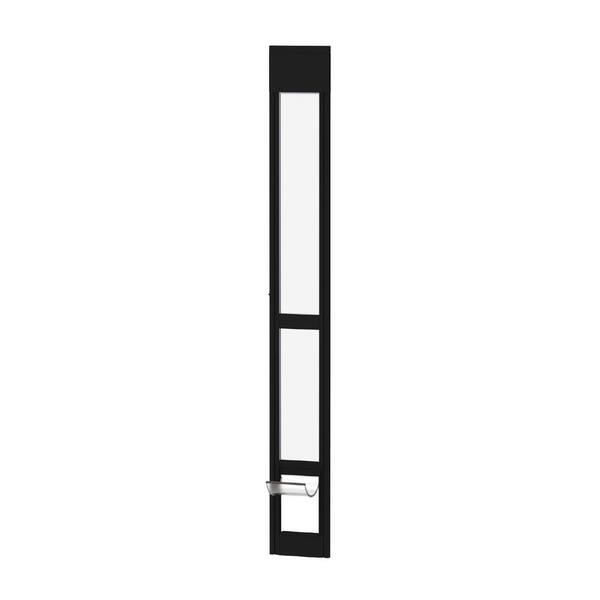 Hakuna Pets Small Black Glass Patio Pet Door, Rental Safe & Permanent Install Options, For pets up to 20 lbs