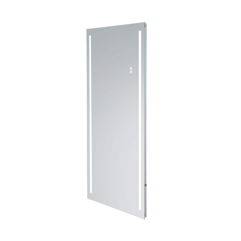 Niteo 22 in. W x 48 in. H Full Length Body Dressing Frameless Standing Mirror with LED Light in 2-Colors Dimmable -  ExBrite, JS-LED-65217-4