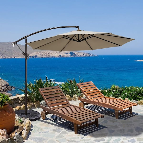 10 foot round wood patio umbrella at aldi Garvee 10FT Outdoor Table Umbrella with 8 Sturdy Ribs Cross base is included. Aldi Patio Umbrella 2024 |